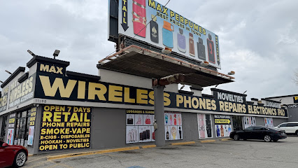 MAX WIRELESS CELLPHONE REPAIR, ELECTRONICS NOVELTIES SPEAKERS UNLOCKED PHONES DUBAI PERFUMES LUGGAGE BAGS WHOLESALE & RETAIL, Dallas